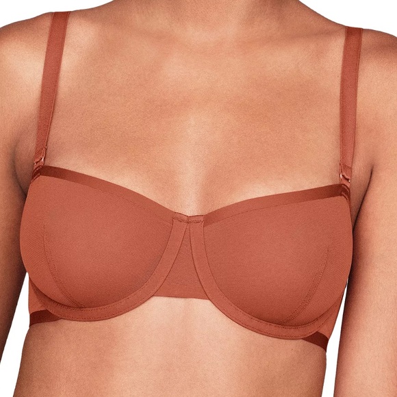 Cuup mesh Balconette bra in clay - 32F - Picture 3 of 9